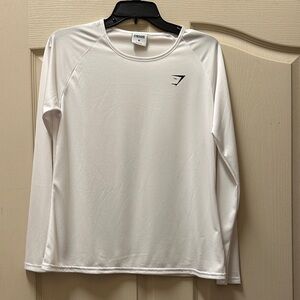 Gymshark White Long Sleeve Top